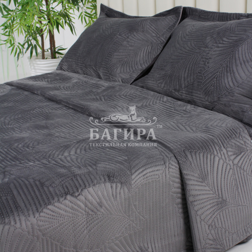 Покрывало Бархат полуглянец "VERONA" Серый