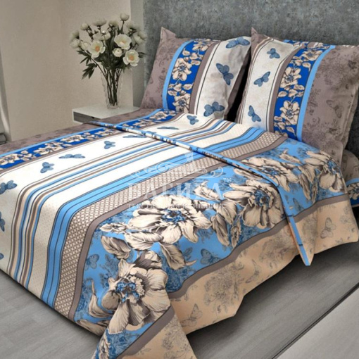 Нежность вид 2/4 синий с бежевым