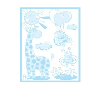 "Жираф" бело-голубое
