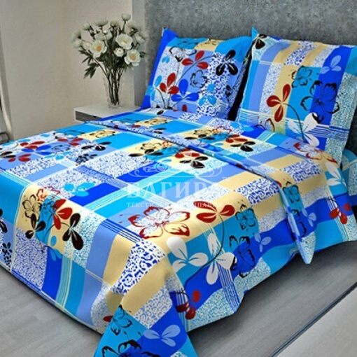 Листики фактура голубой