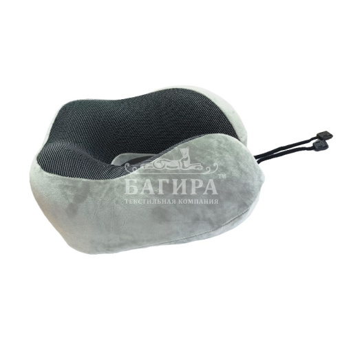 Подушка "Анатомическая" Дорожная (с эффектом памяти) Серый