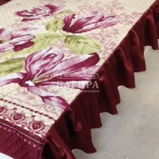 Покрывало Шёлк 5Д с оборкой