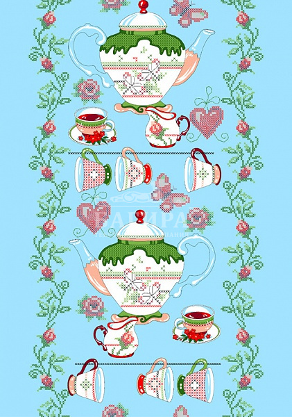 Чайный сервиз голубой