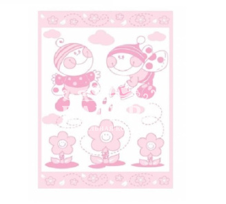 "Букашка" бело-розовое