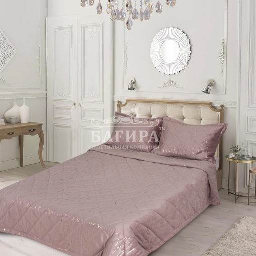 Покрывало Бархат мрамор "LUXURY" Пудра