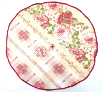 Полотенце Вафельное Круглое "Пионы" Бежевый