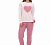 П571   Пижама женская с брюками "Молочная роза" Картинка 9989801