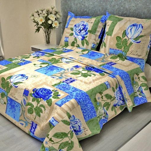 Винтаж бежево-голубой