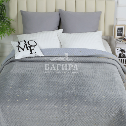 Покрывало "Бархат" Стальной