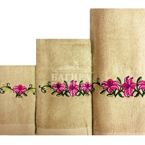 Цветы Бежевый