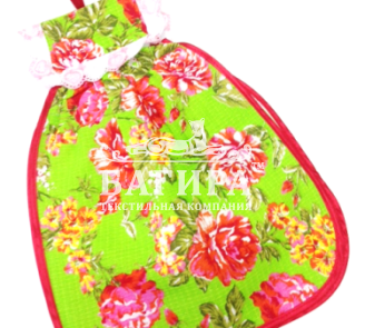 Полотенце Вафельное Матрешка "Цветы" Зеленый