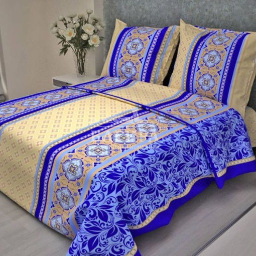 Калейдоскоп вид 2/4 синий с бежевым