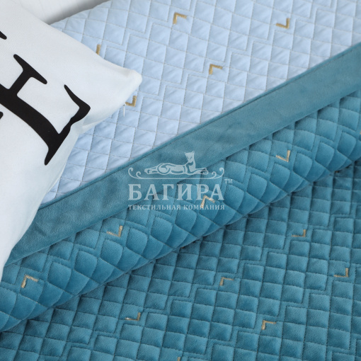 Покрывало "Бархат" Бирюзовый