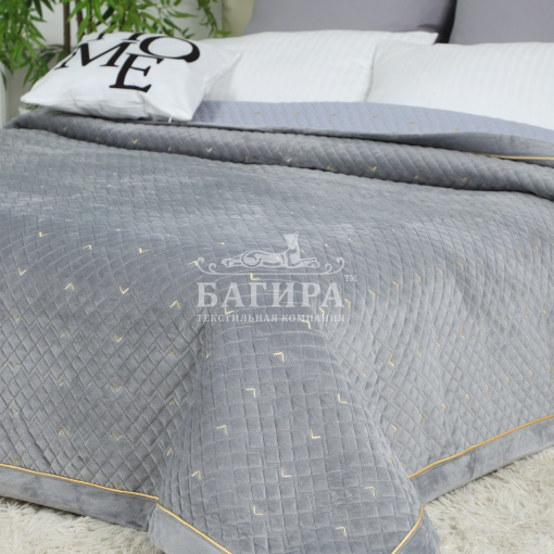 Покрывало "Бархат" Стальной