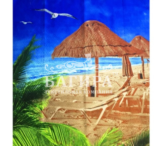 Покрывало "Сатин" 7D Пляжный сезон