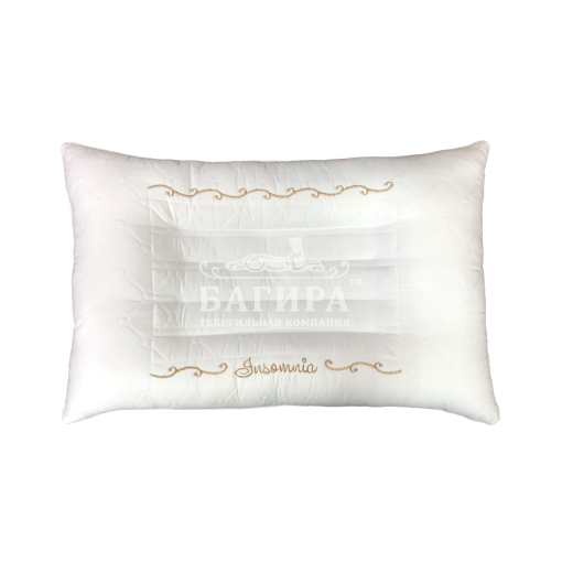 Подушка "Анатомическая" стеганая, с вышивкой, с семенами кассии №25