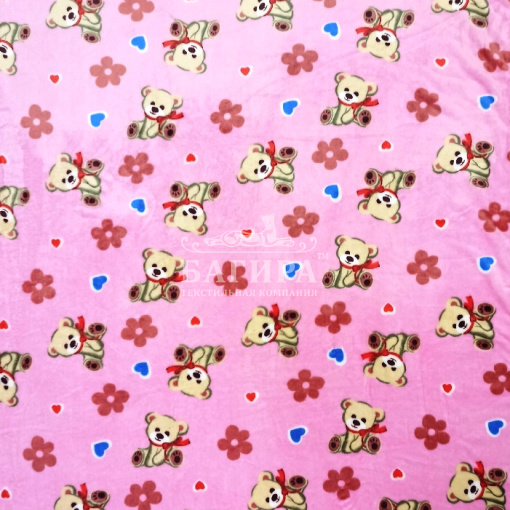 Мишки на розовом