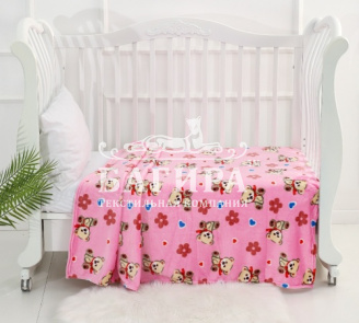 Мишки на розовом