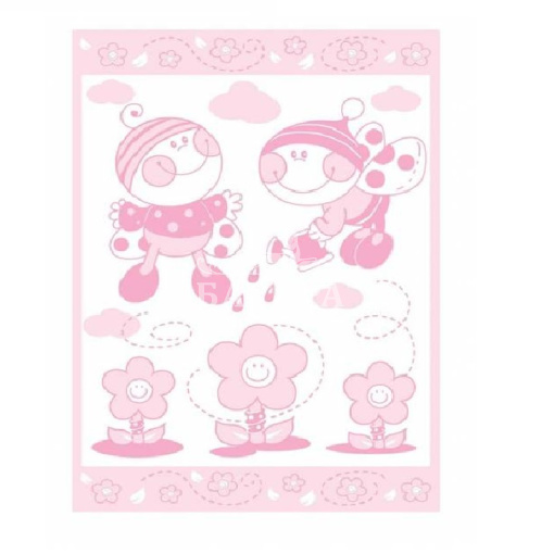 "Букашка" бело-розовое