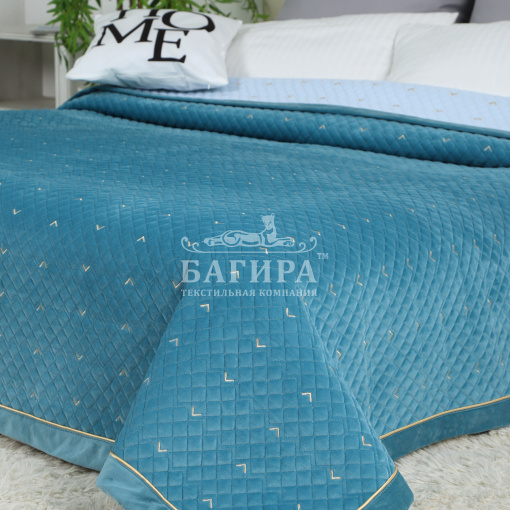 Покрывало "Бархат" Бирюзовый