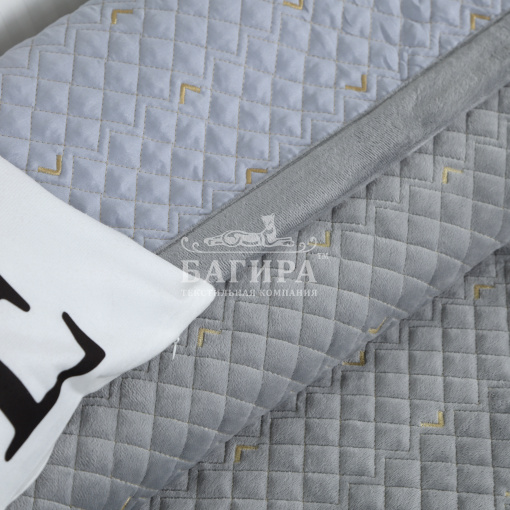 Покрывало "Бархат" Стальной