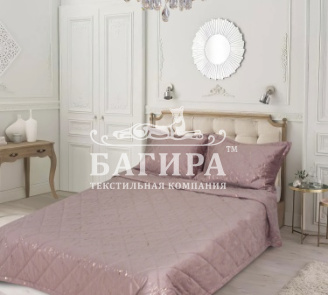 Покрывало Бархат мрамор "LUXURY" Пудра