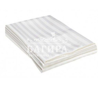 Простыня Сатин-страйп Отбеленная