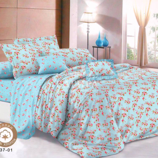 Цветочки на голубом