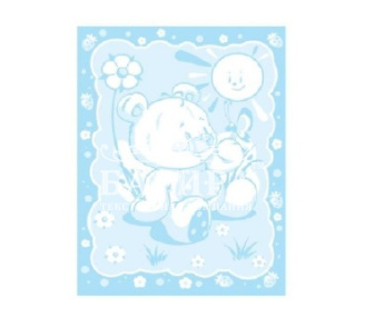 "Медвежонок" бело-голубое