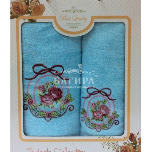 Цветочный Узор Голубой