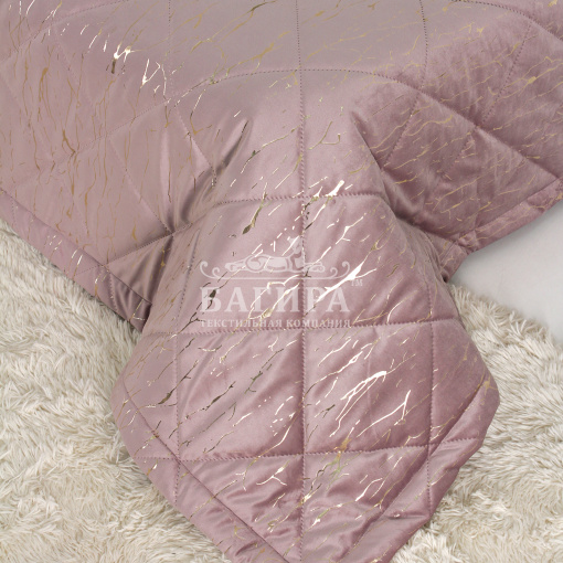 Покрывало Бархат мрамор "LUXURY" Пудра