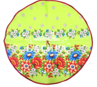 Полотенце Вафельное Круглое "Полянка" Зеленый