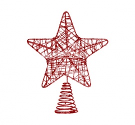 Макушка на ёлку "Звезда" №WW-145 Красный