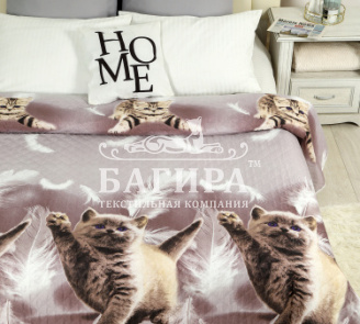 Покрывало "Полисатин" непромокаемое Котята