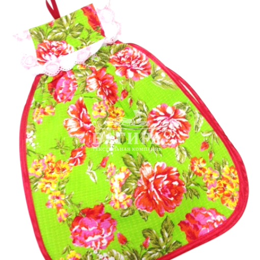 Полотенце Вафельное Матрешка "Цветы" Зеленый