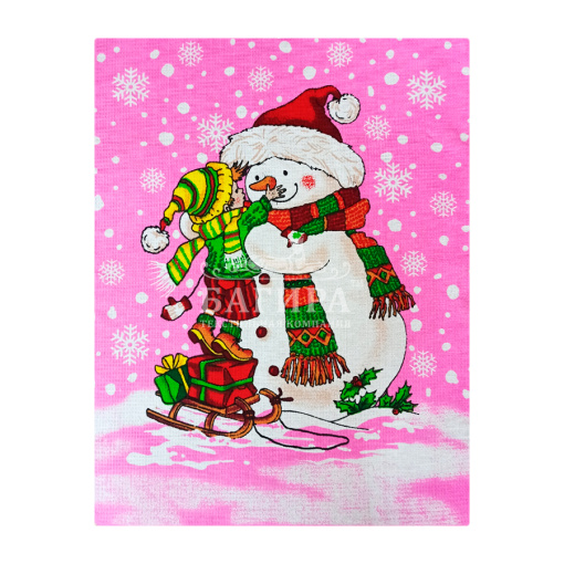 Снеговик Розовый