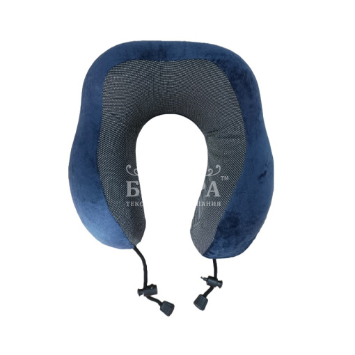 Подушка "Анатомическая" Дорожная (с эффектом памяти) Темно-синий